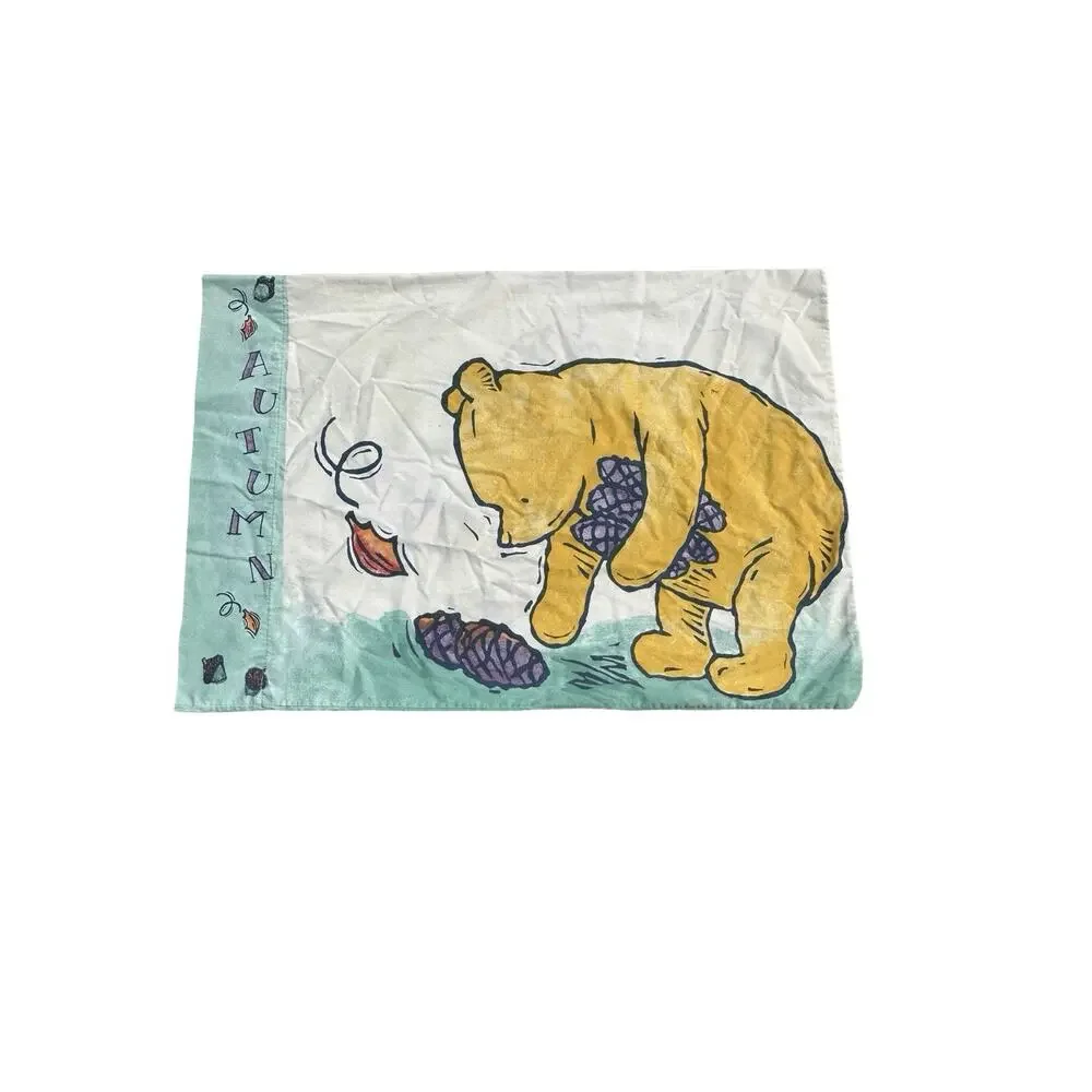 Vintage Classic Pooh Comforter Queen Reversible Four Seasons With Pillow Case